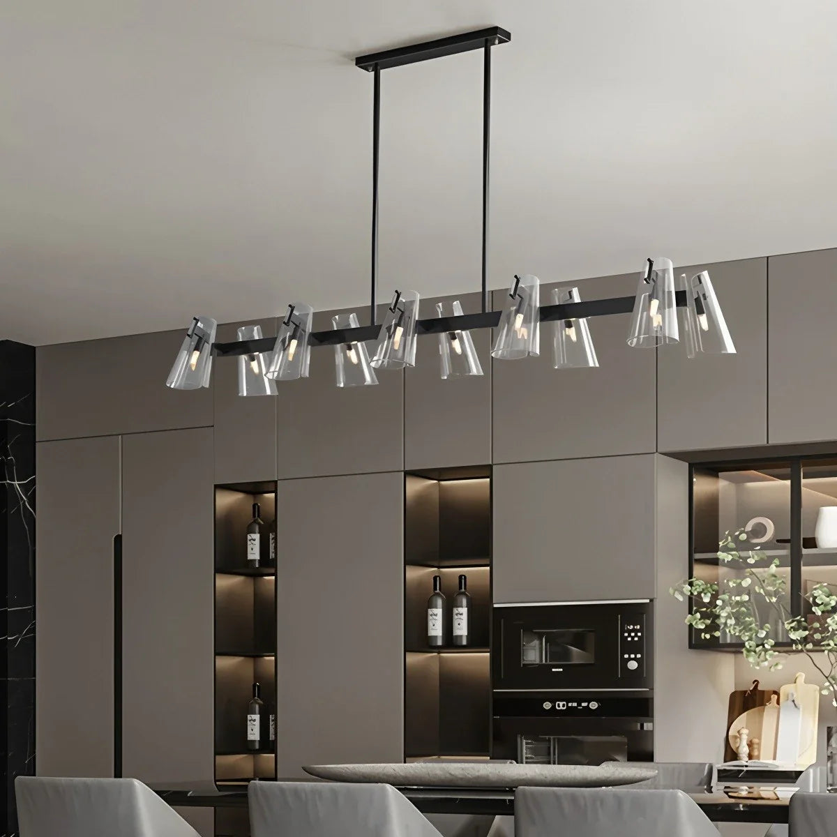 Feyran Modern All-Copper Acrylic Chandelier for Dining Room