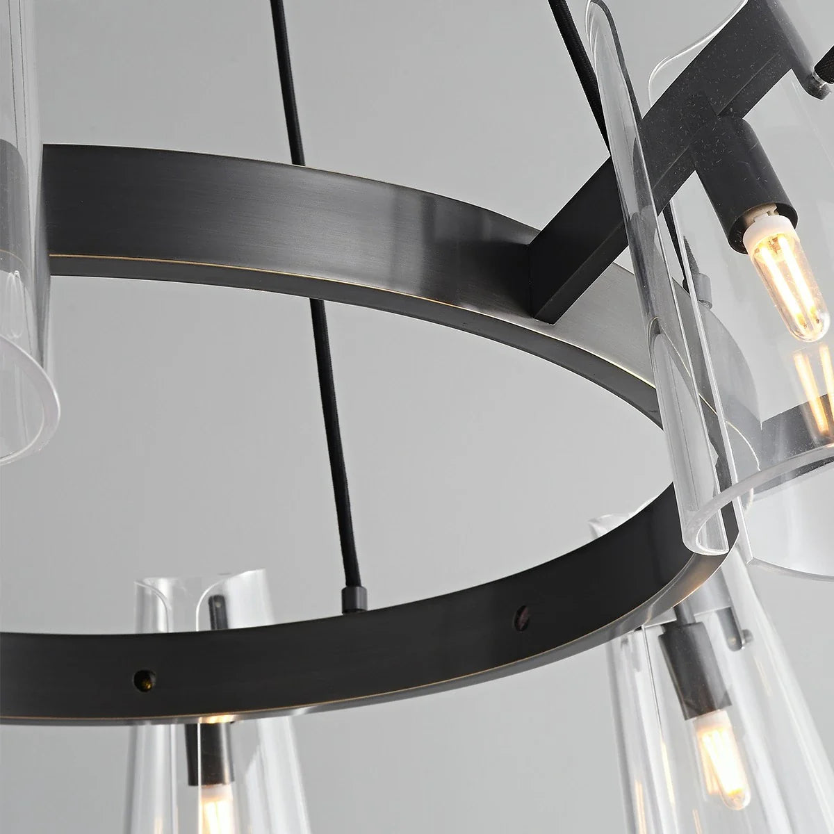 Feyran Modern All-Copper Acrylic Chandelier for Dining Room