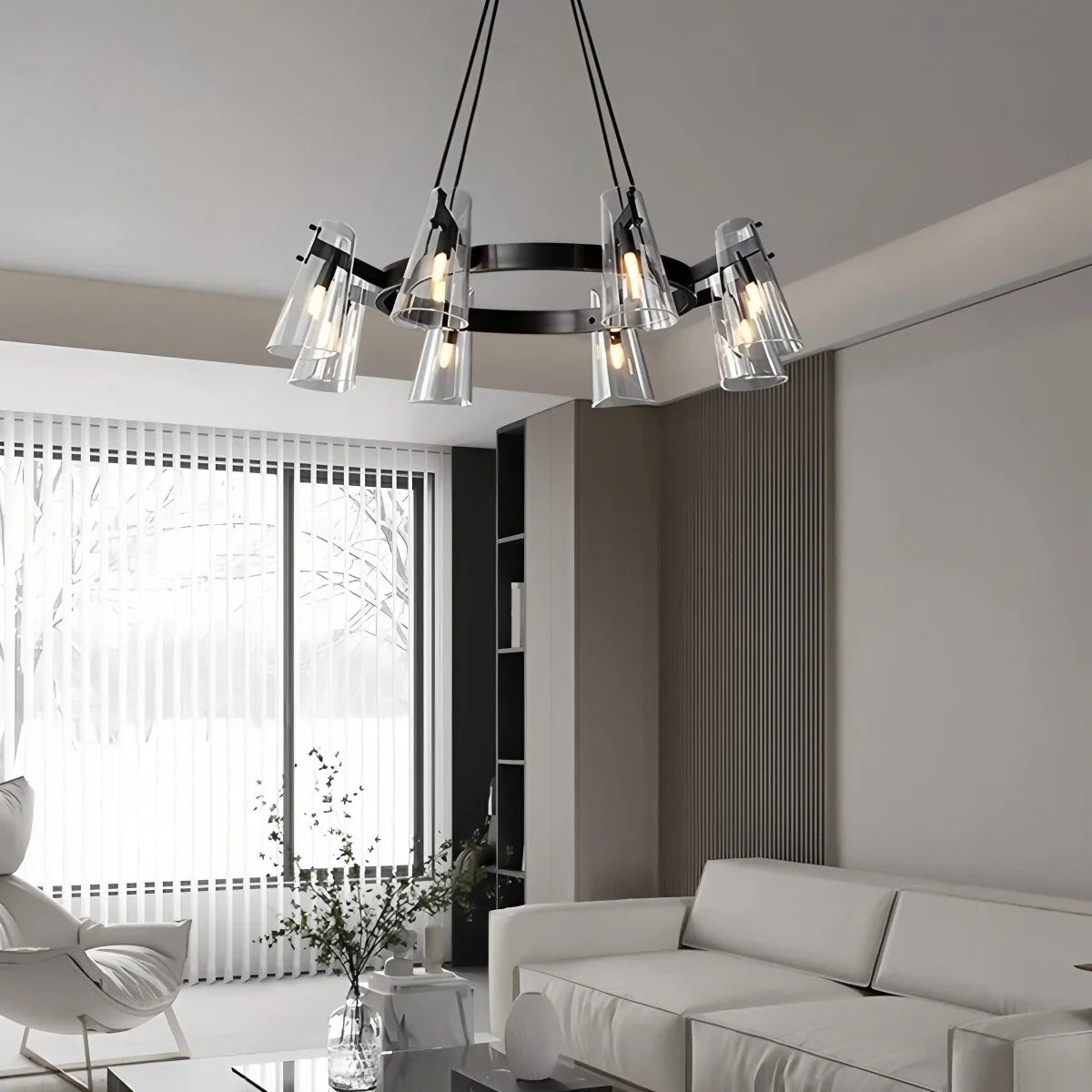 Feyran Modern All-Copper Acrylic Chandelier for Dining Room