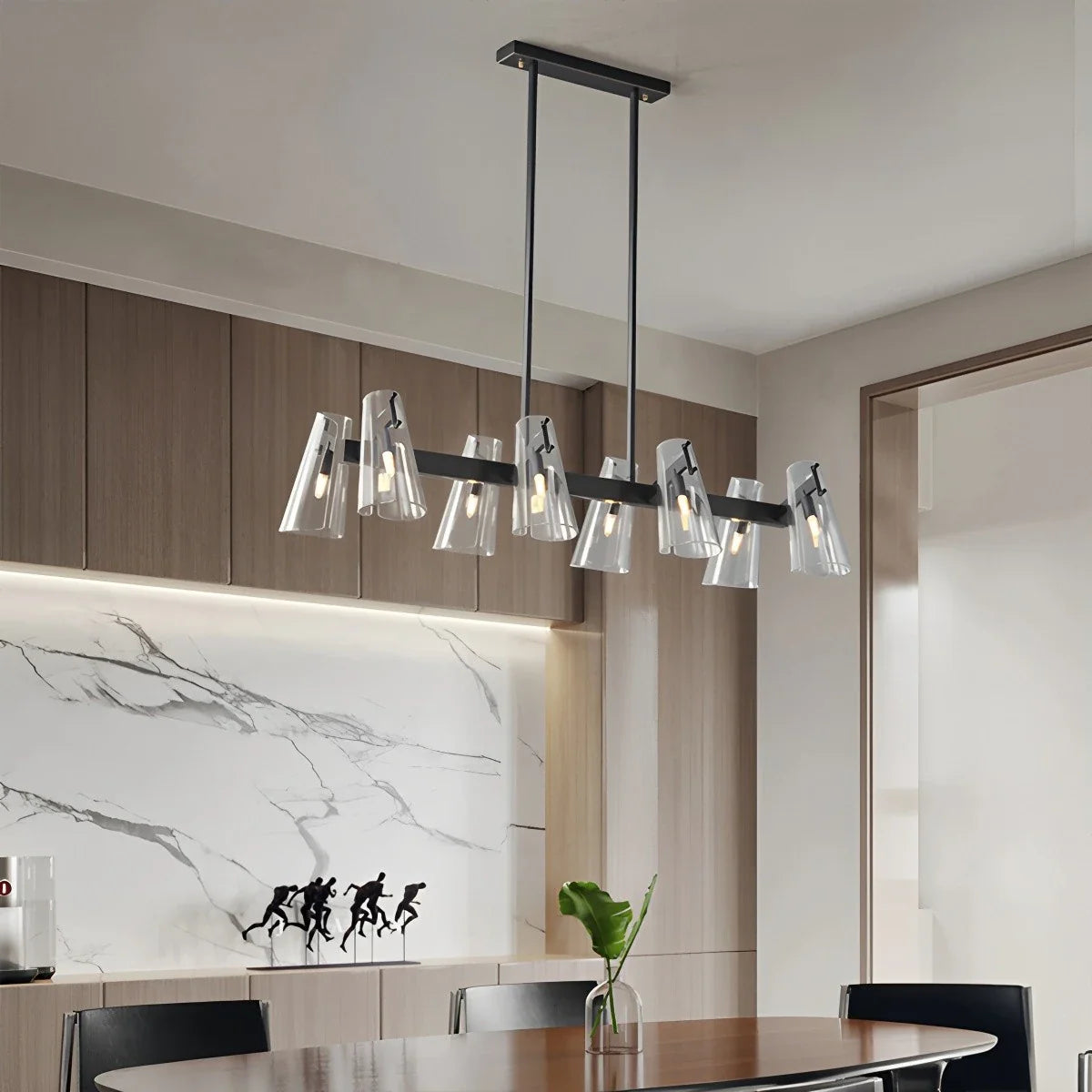 Feyran Modern All-Copper Acrylic Chandelier for Dining Room