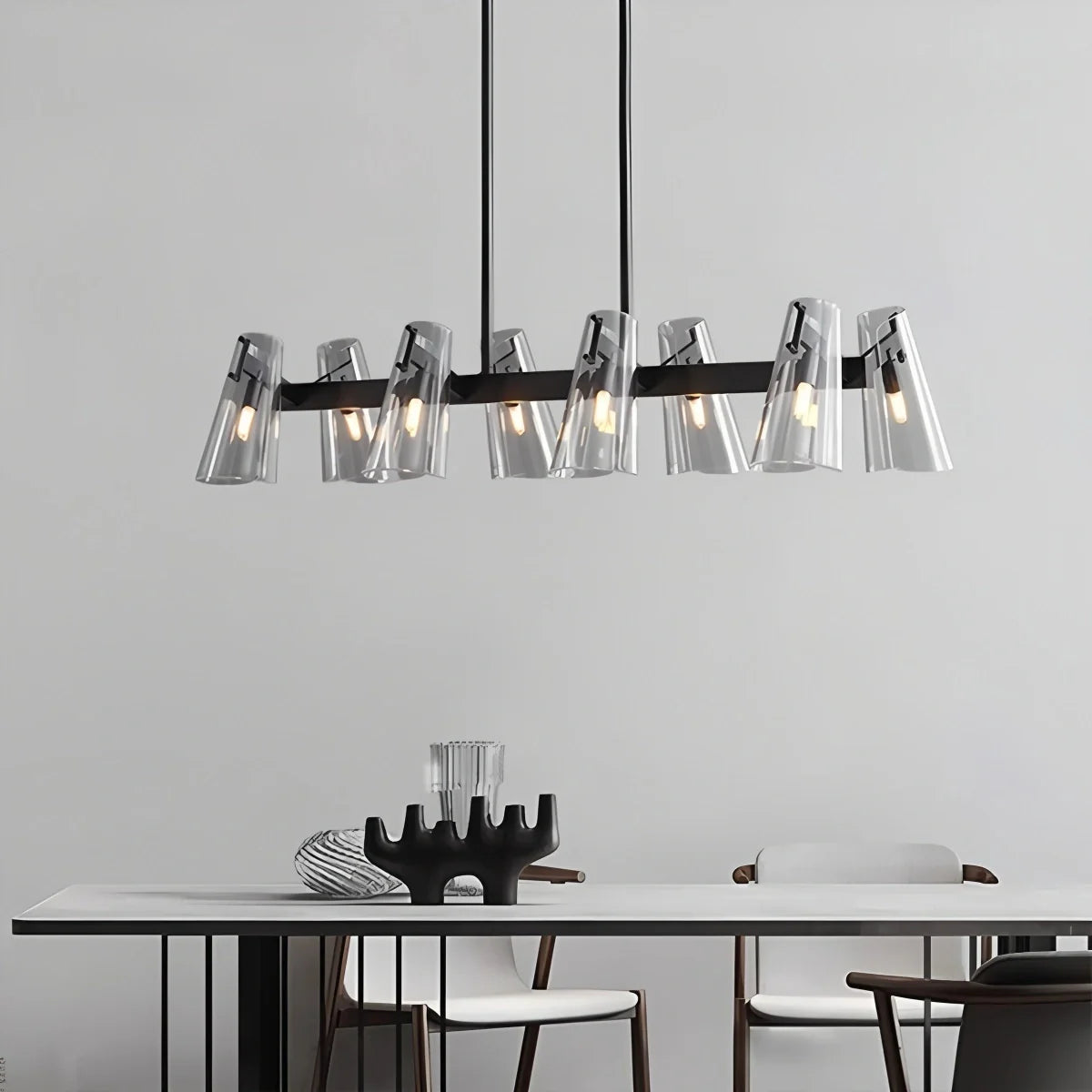 Feyran Modern All-Copper Acrylic Chandelier for Dining Room