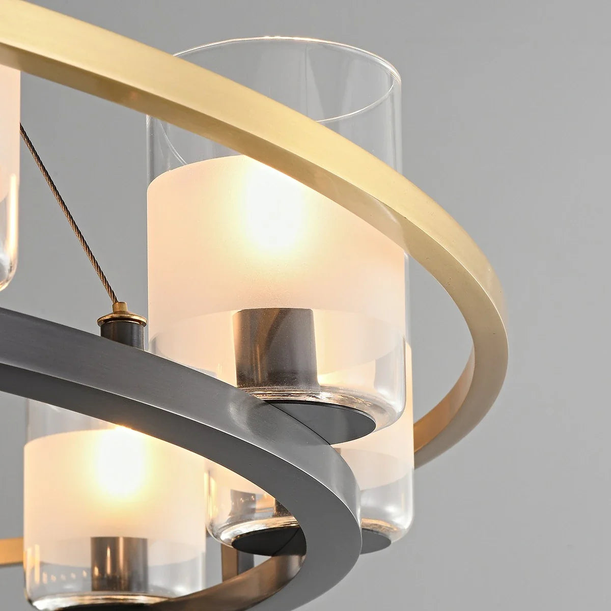 Feyran Nordic Art Simulation Candle Glass Chandelier