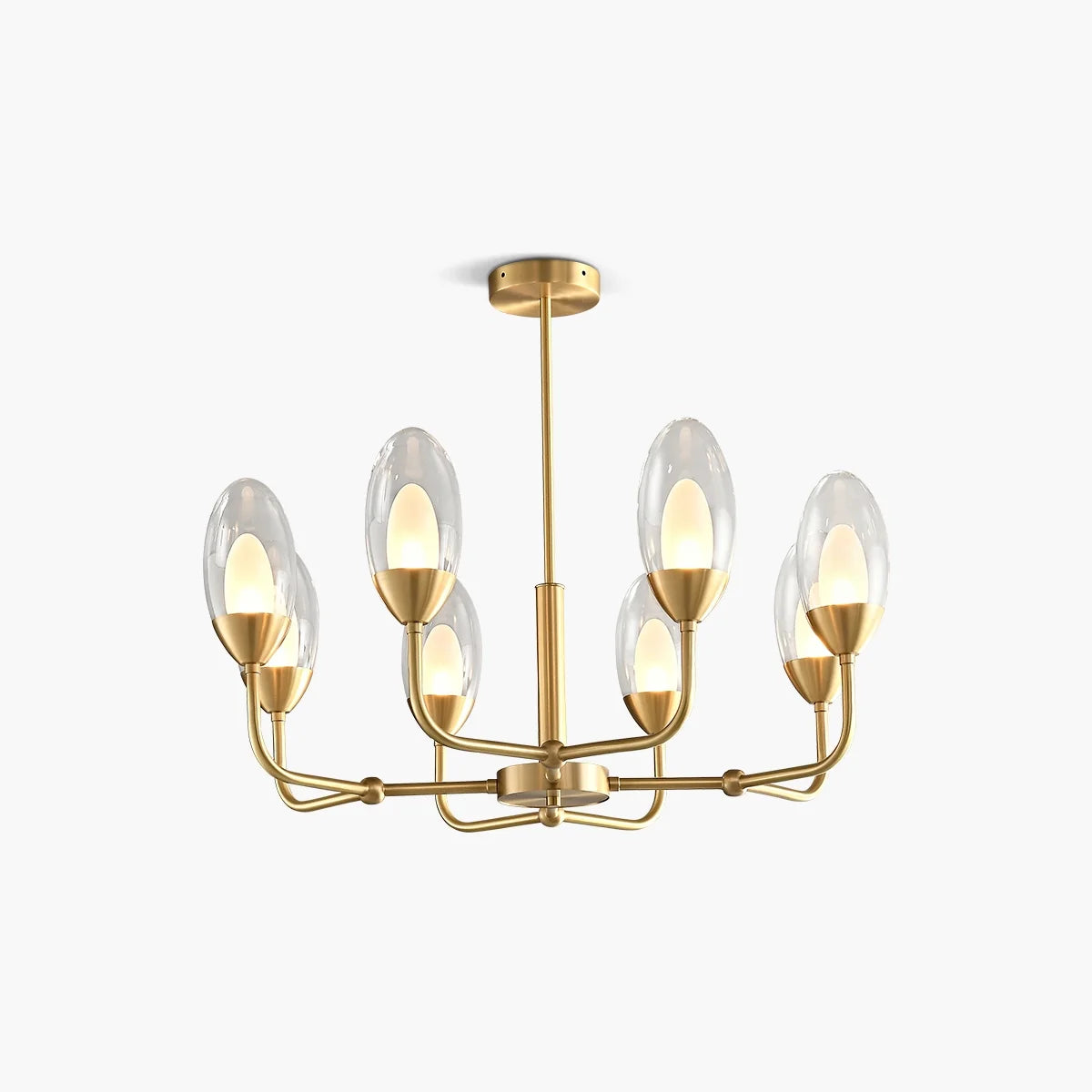 Feyran Luxury Copper & Transparent Glass Chandelier