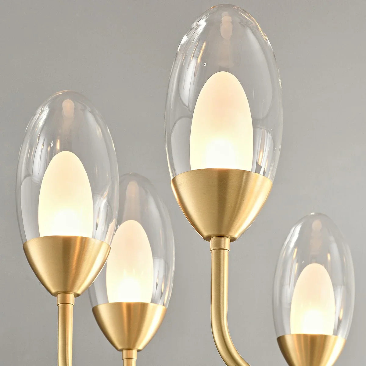 Feyran Luxury Copper & Transparent Glass Chandelier