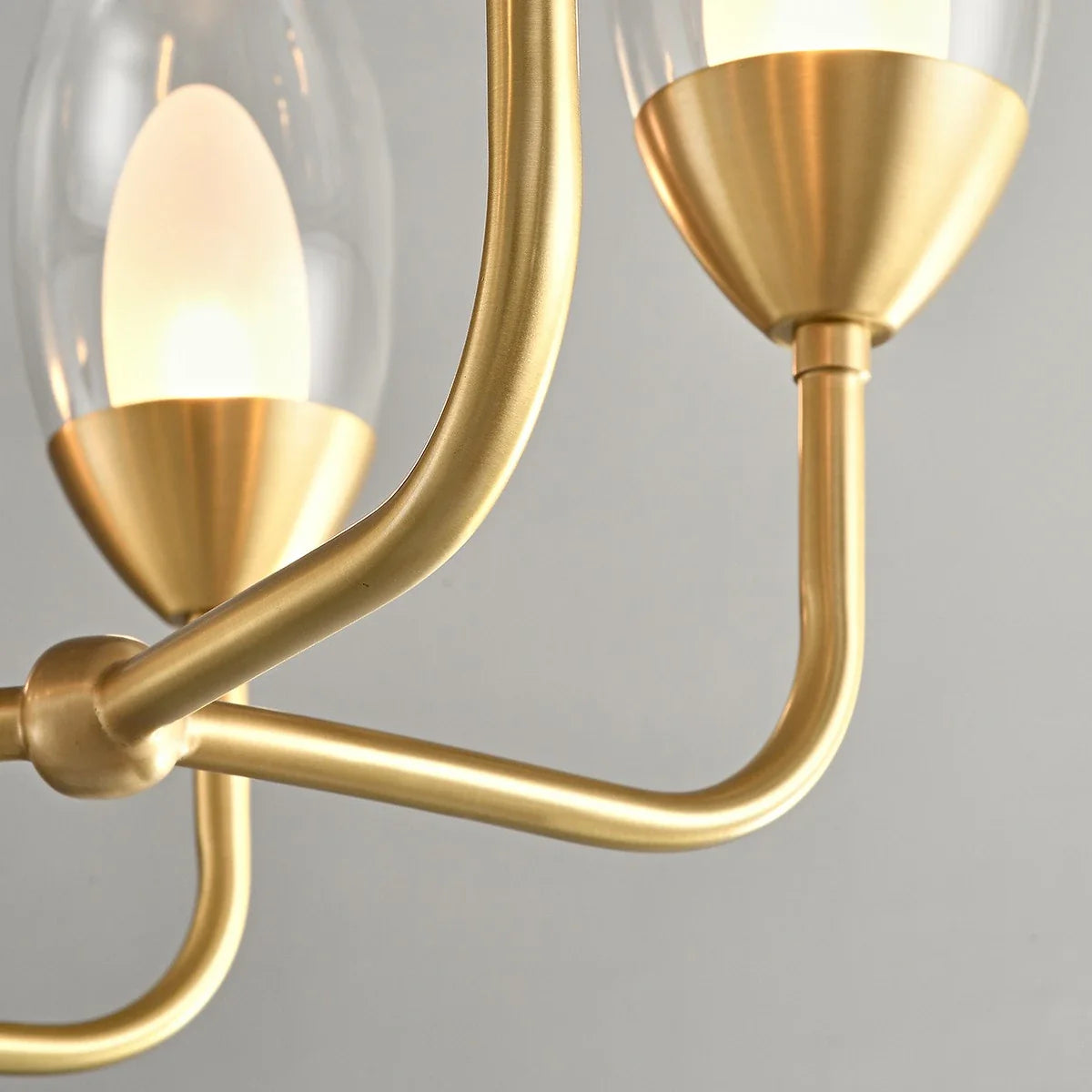 Feyran Luxury Copper & Transparent Glass Chandelier