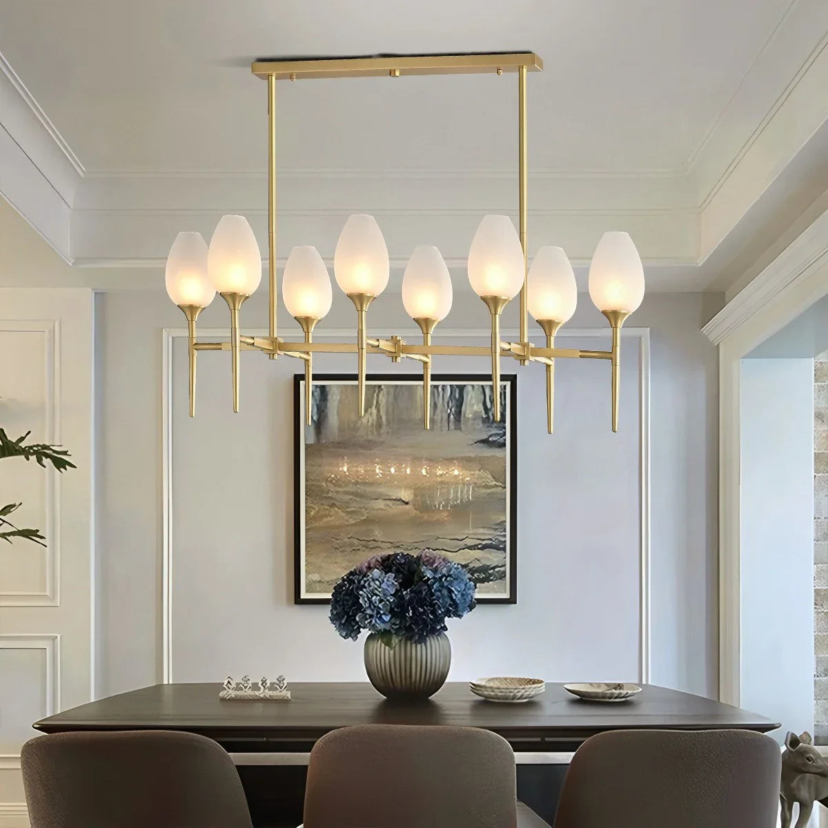 Feyran American All-Copper Bud Glass Chandelier