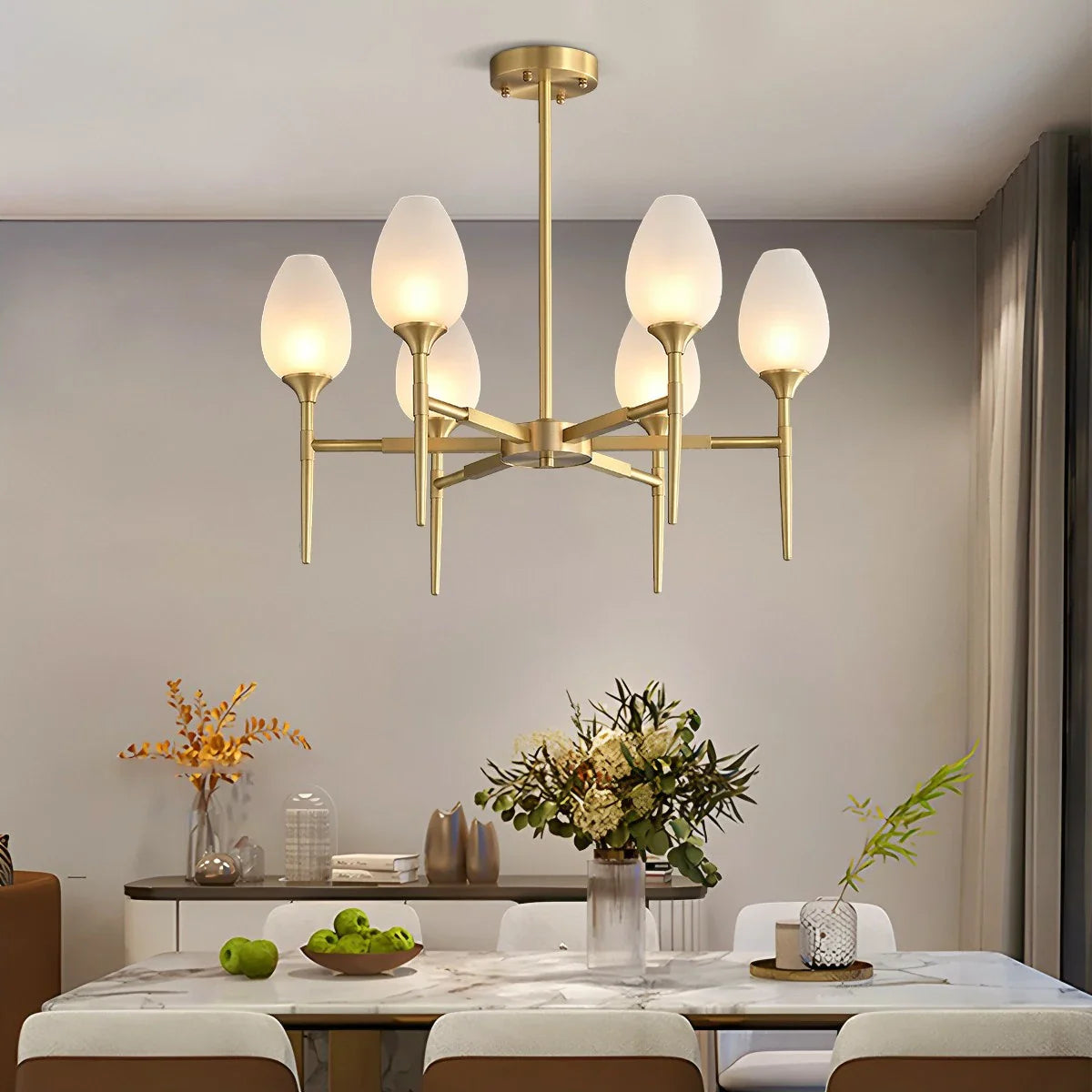 Feyran American All-Copper Bud Glass Chandelier