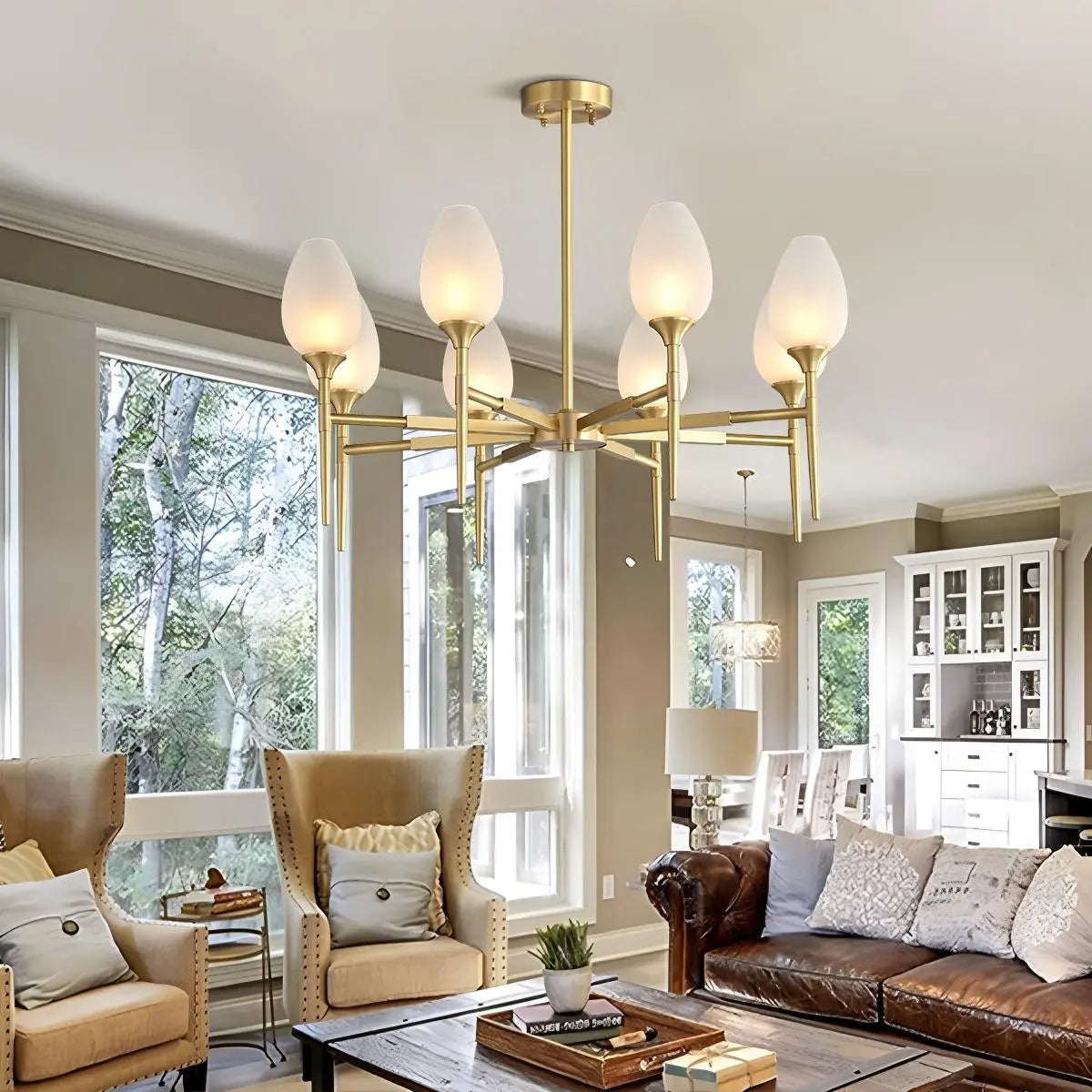 Feyran American All-Copper Bud Glass Chandelier