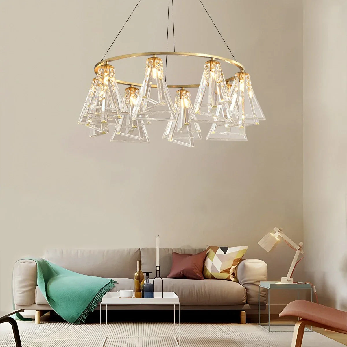 Feyran Modern Simple Crystal Chandelier for Living Room