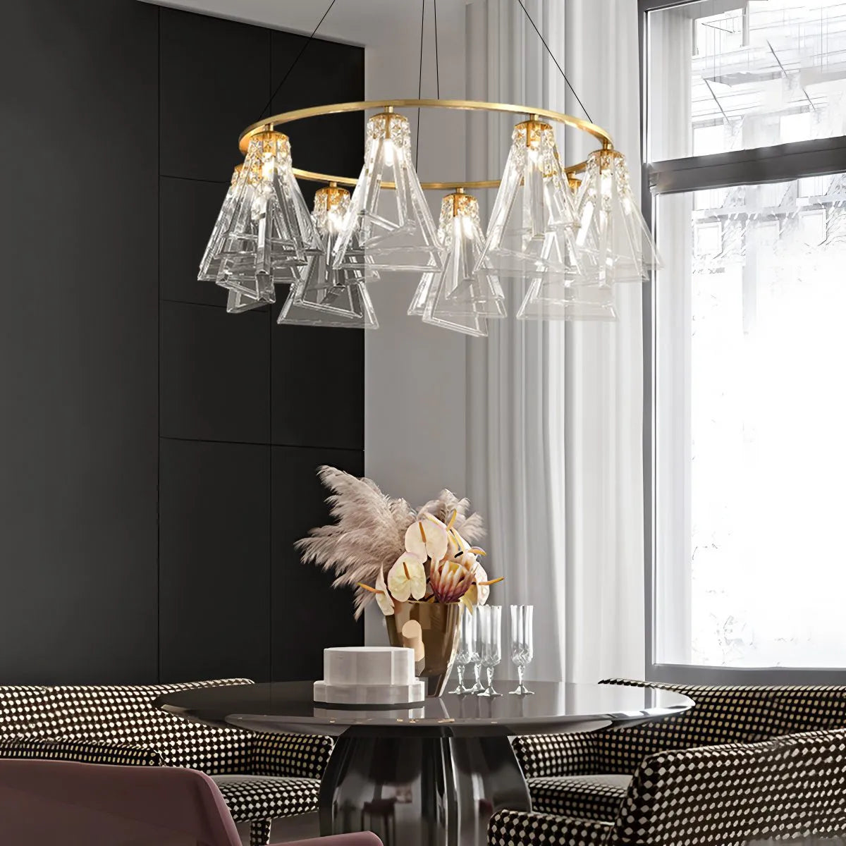 Feyran Modern Simple Crystal Chandelier for Living Room