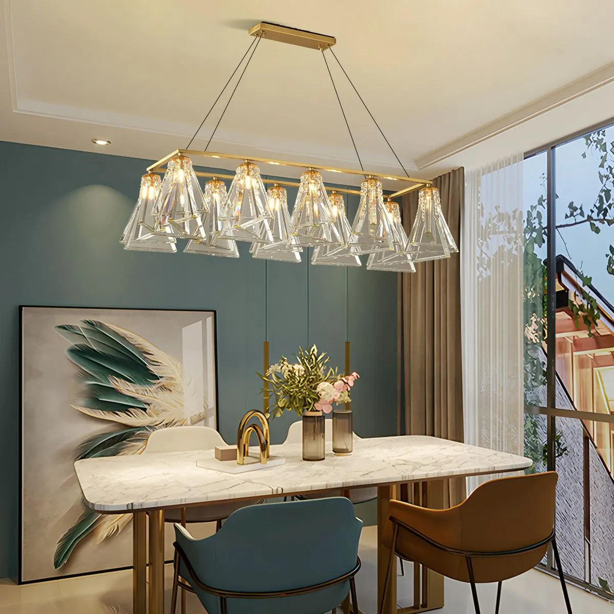 Feyran Modern Simple Crystal Chandelier for Living Room