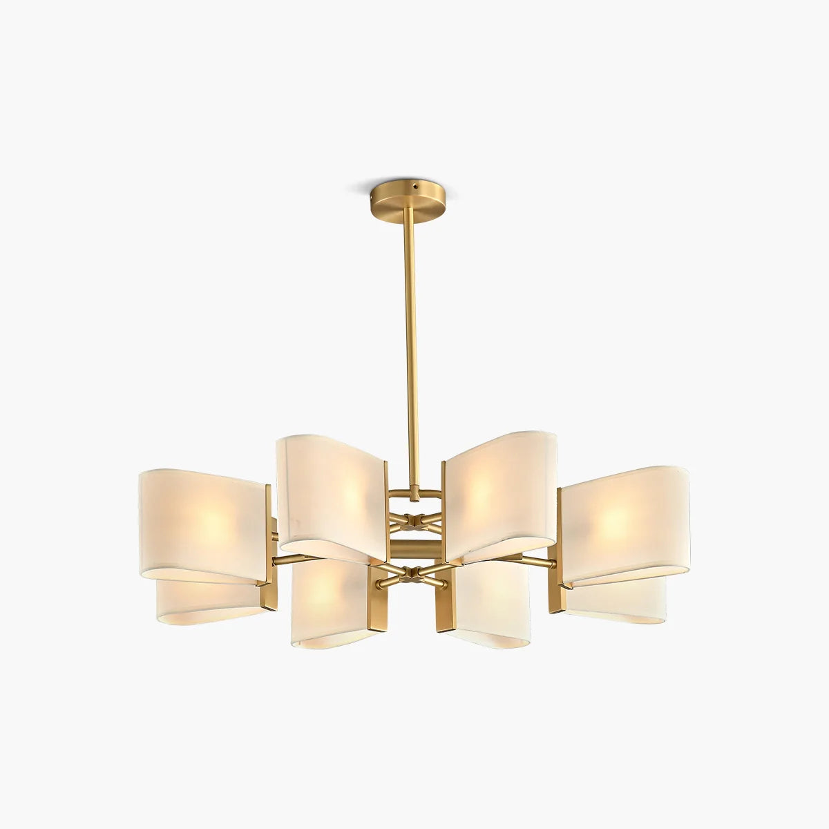 Feyran American Retro Brass Fabric Chandelier