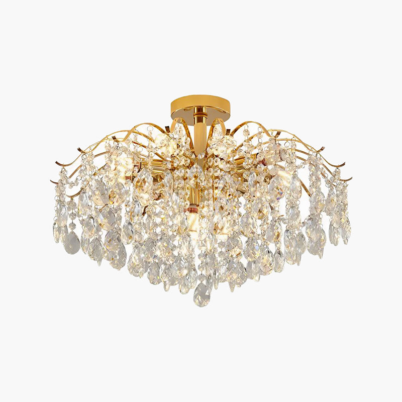 Feyran French Vintage Crystal Ceiling Chandelier