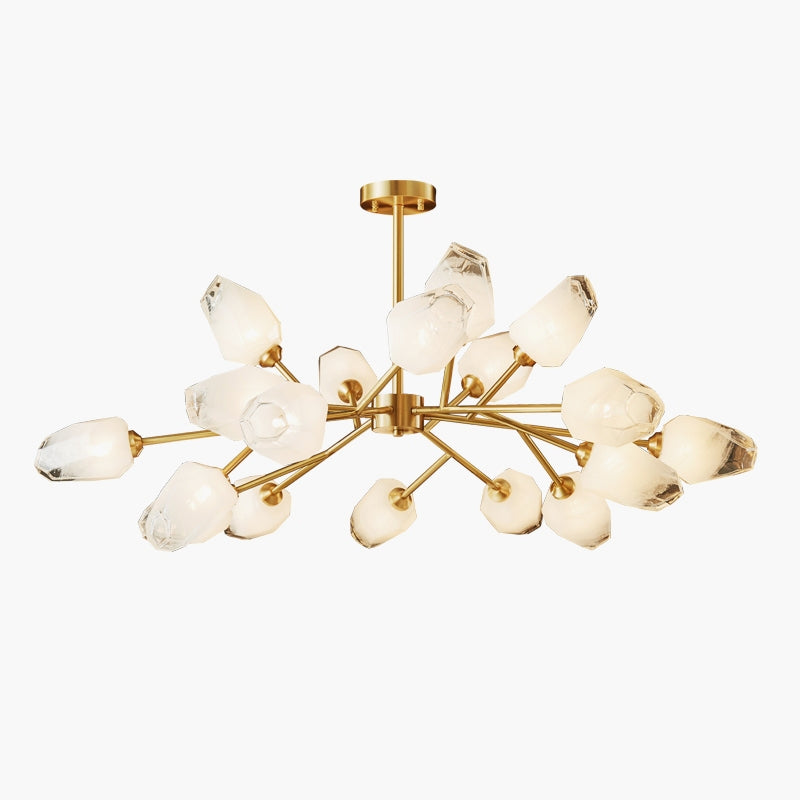 Feyran Crystal Bud Copper Chandelier for Living Room