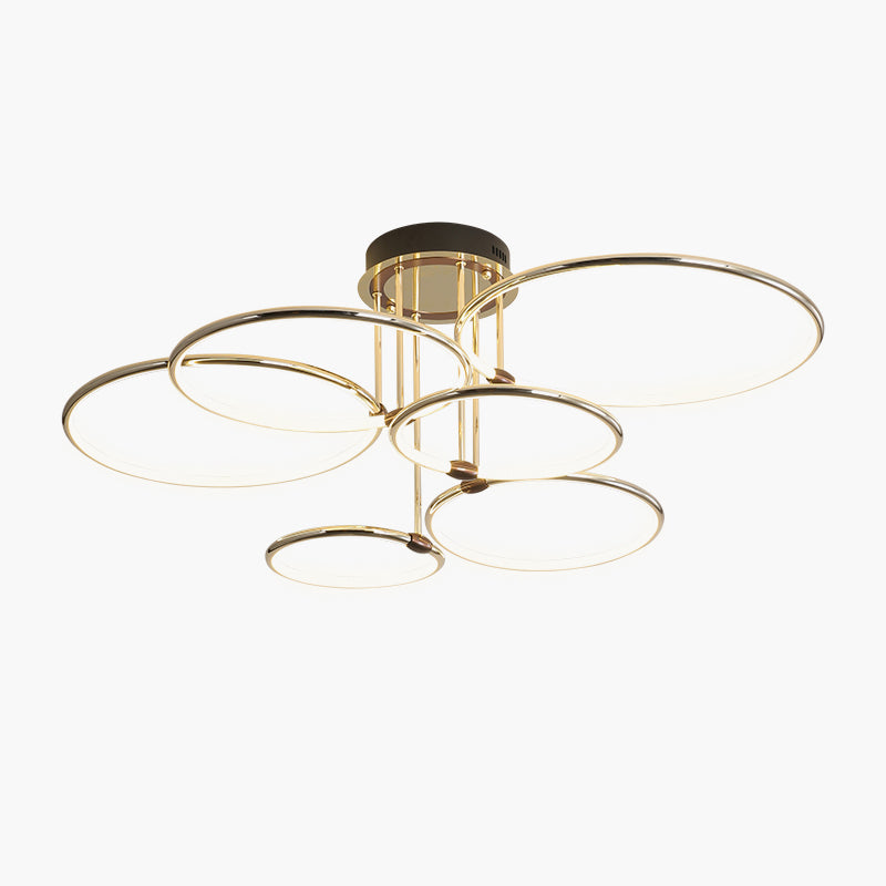 Feyran Metal Circular Chandelier Ceiling Lamp