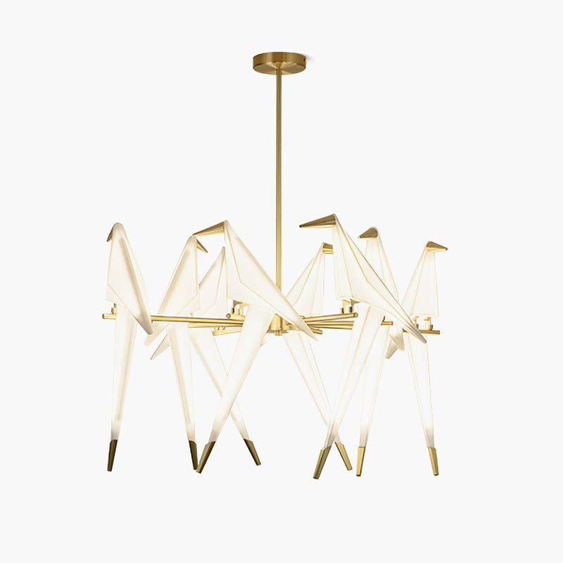 Feyran Paper Crane Bird Chandelier for Dining Room