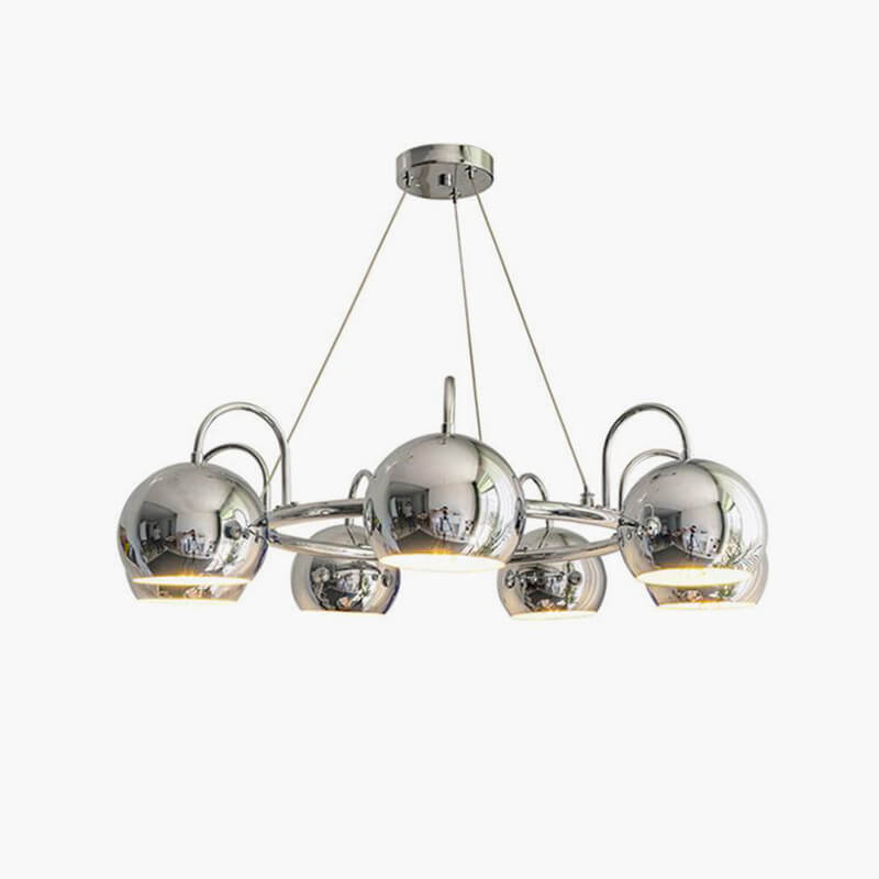 Feyran Bauhaus Style Antique Chrome Chandelier