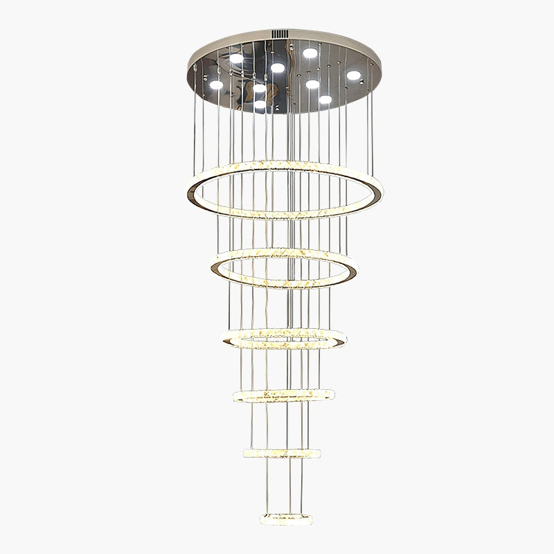 Feyran Luxurious Ring Layered Crystal Chandelier