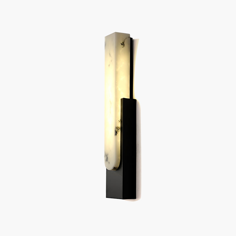 Feyran Chinese Style Alabaster Wall Lamp for Bedroom