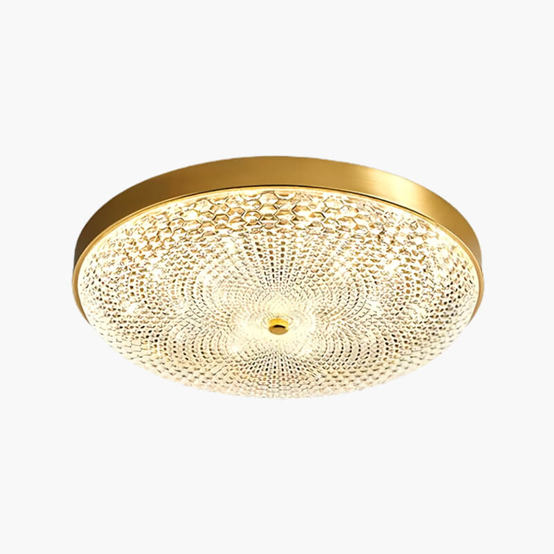 Feyran Ultrathin Circular Crystal Glass Ceiling Light