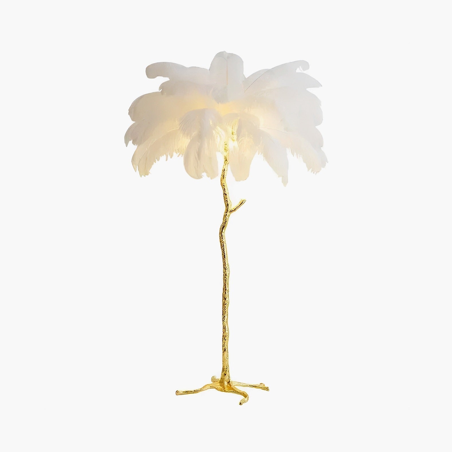 Feyran Feather Palm Tree Floor Lamp for Living Room