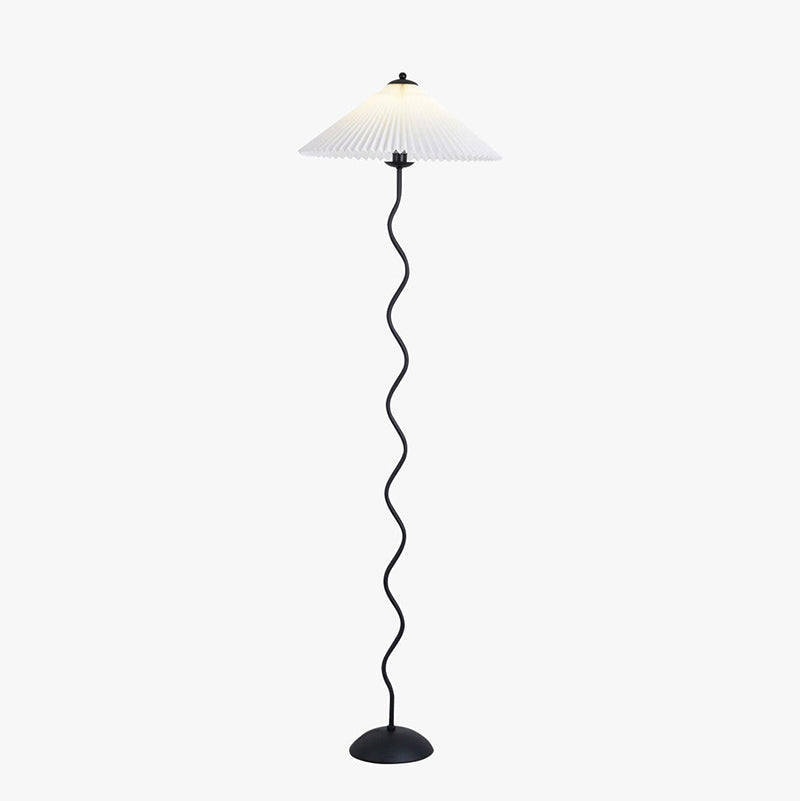 Feyran Pleated Squiggle Floor & Table Lamp