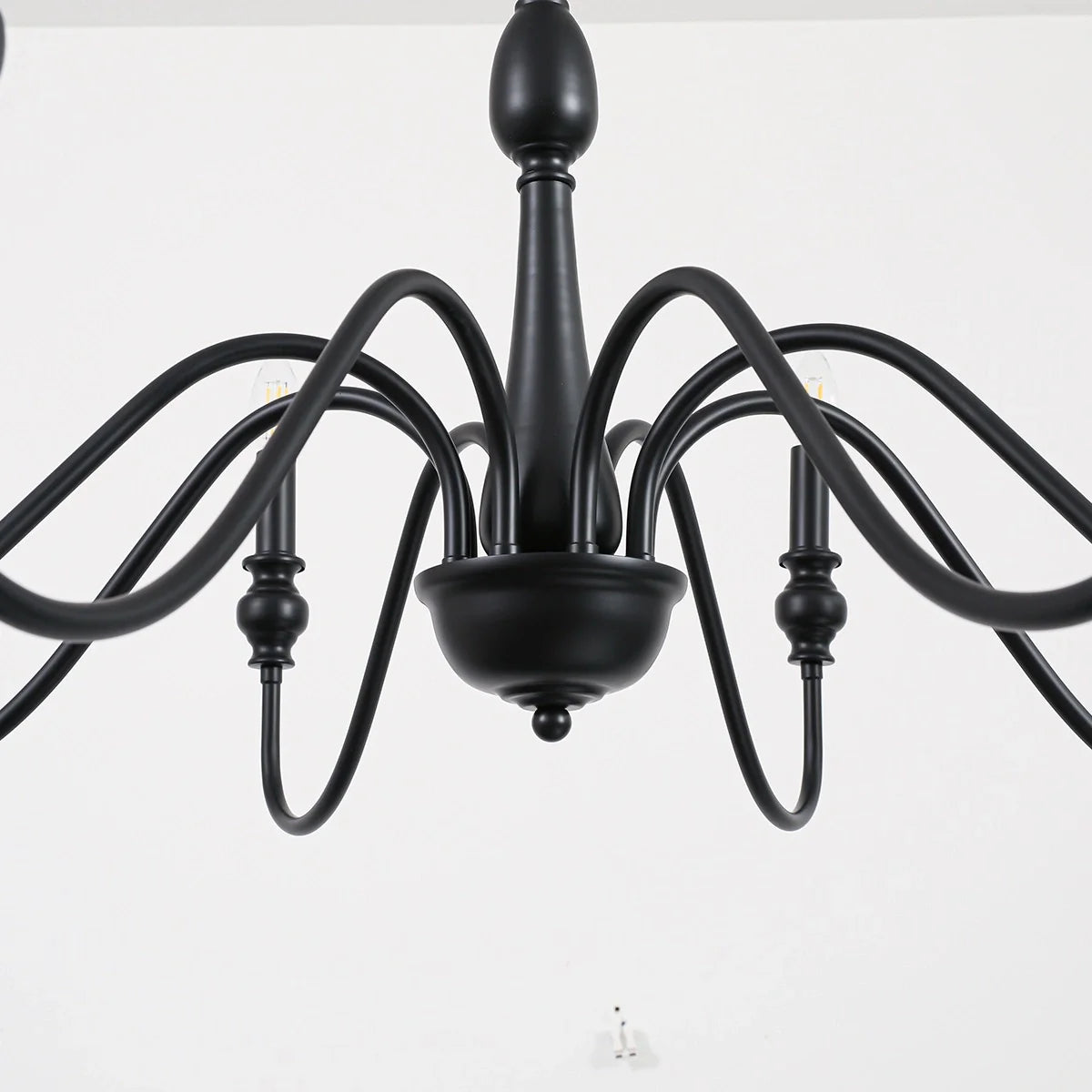 Feyran American Simple Black Candle-Style Chandelier
