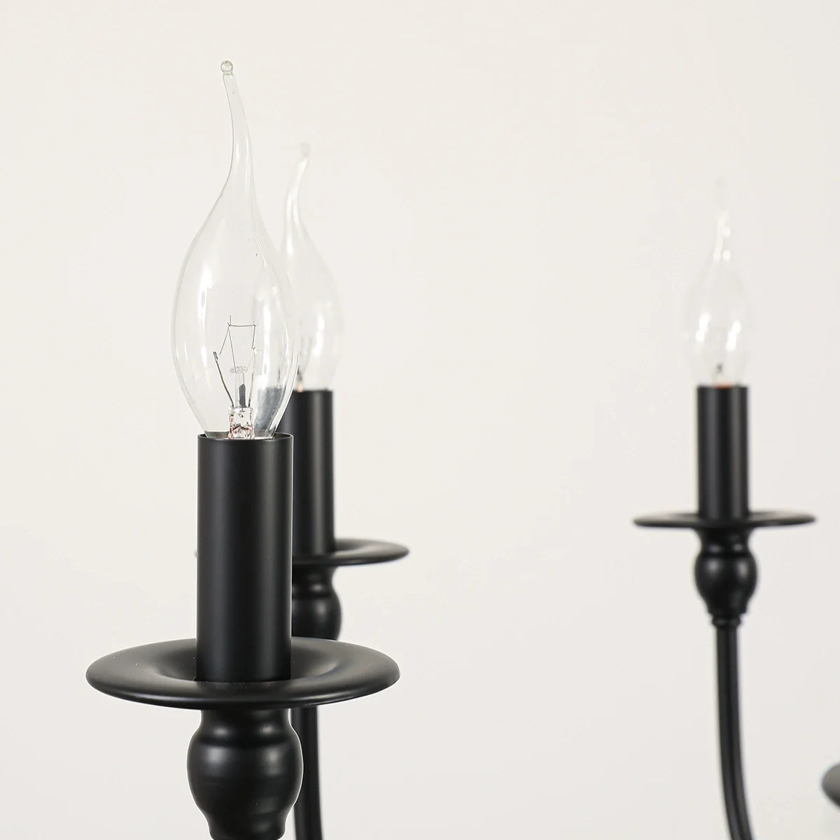Feyran American Retro Black Candle Chandelier