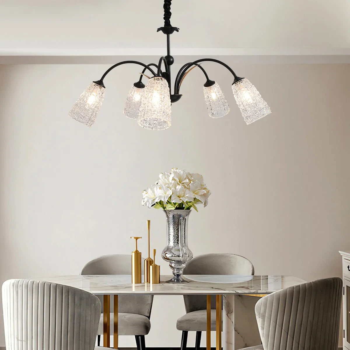 Feyran American Retro Iron Glass Chandelier