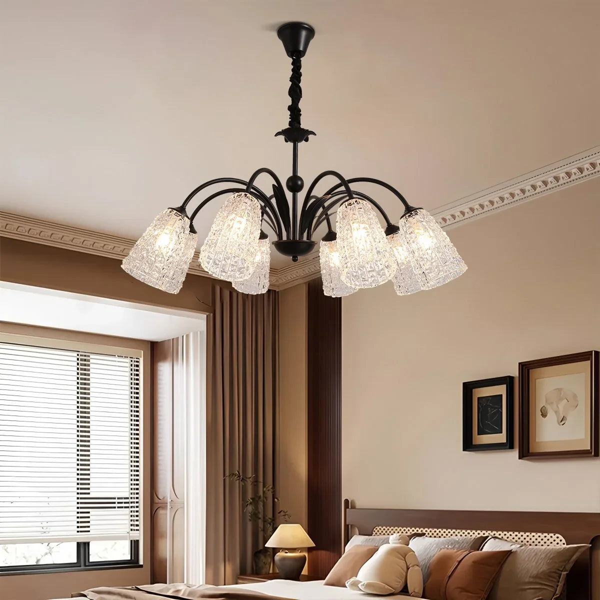 Feyran American Retro Iron Glass Chandelier