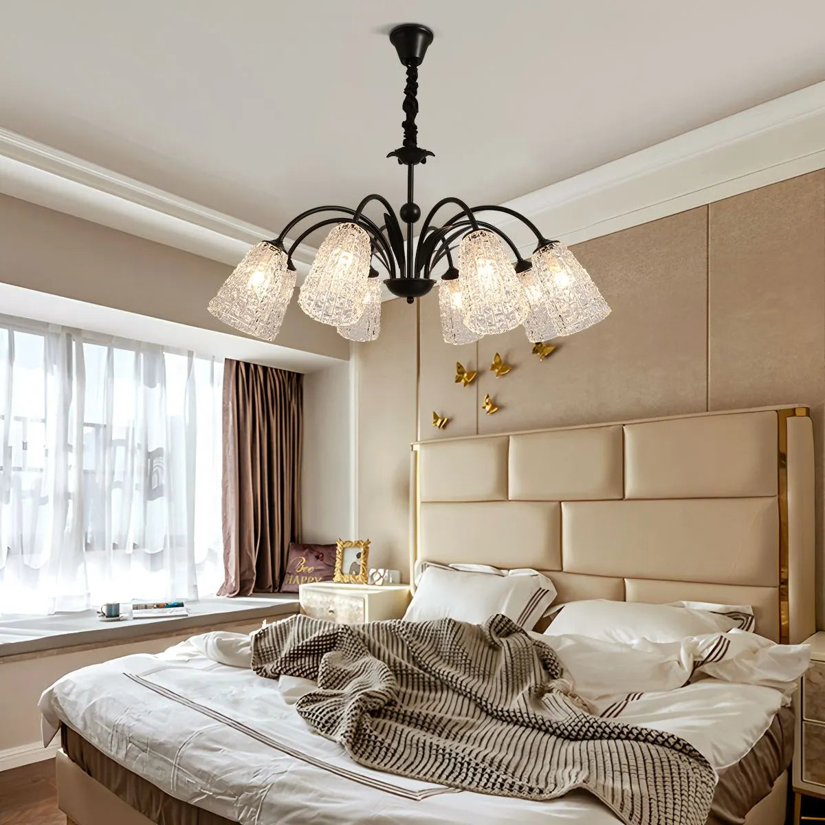 Feyran American Retro Iron Glass Chandelier