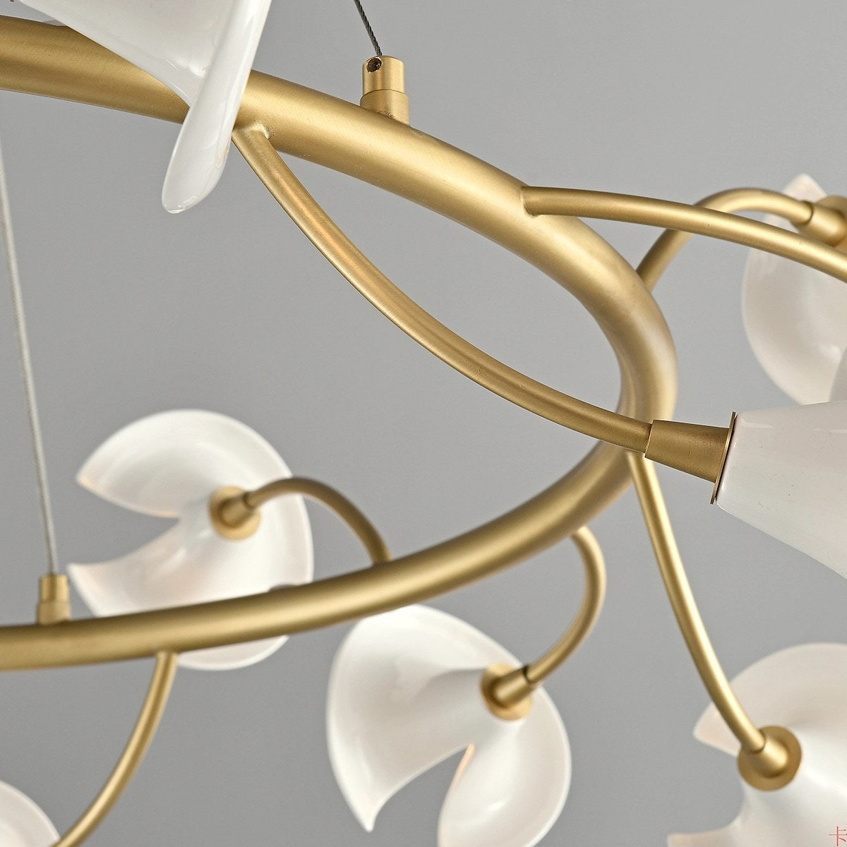 Feyran French Luxury Copper Ceramic Flower Chandelier