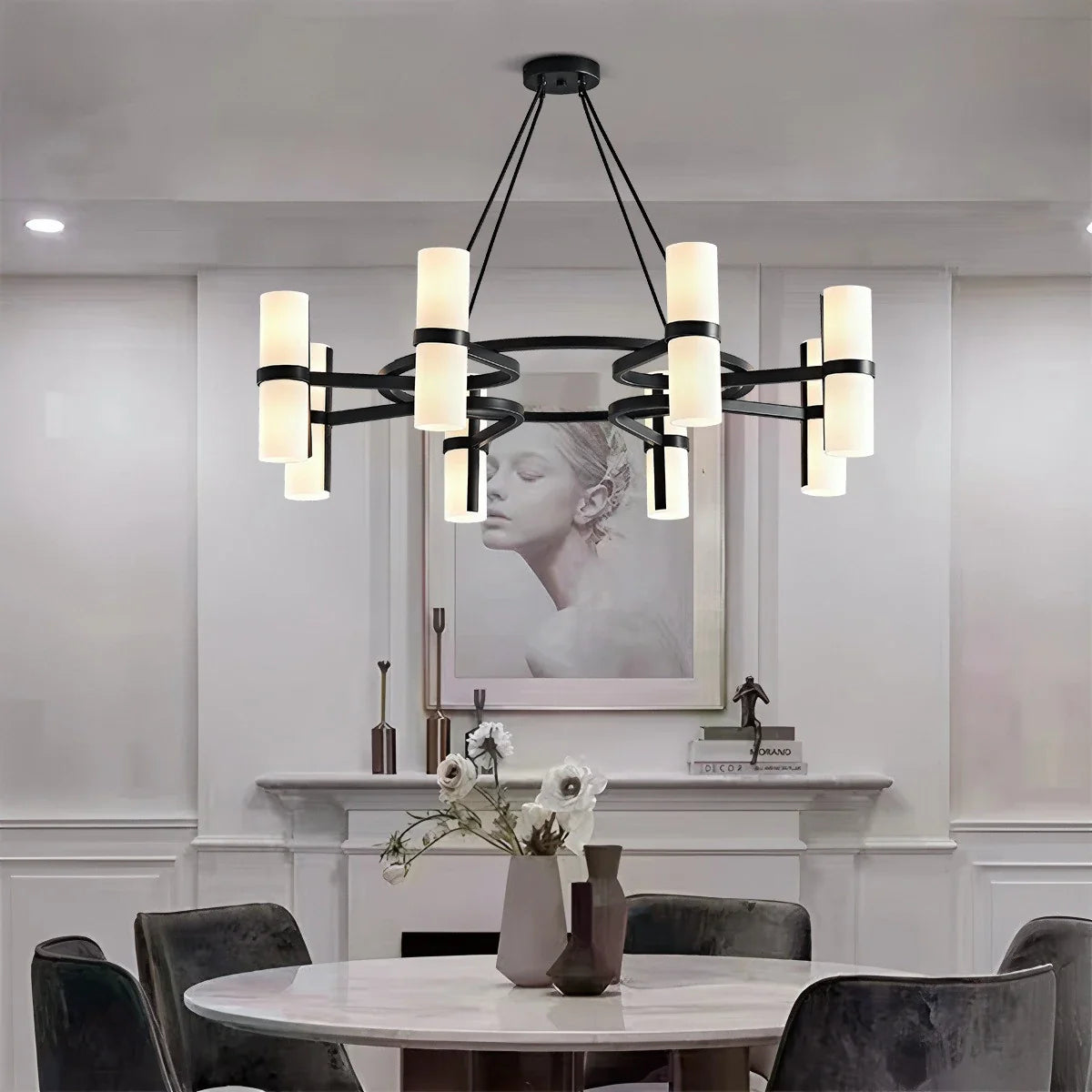 Feyran Nordic Creative Multi-Headed Round Chandelier