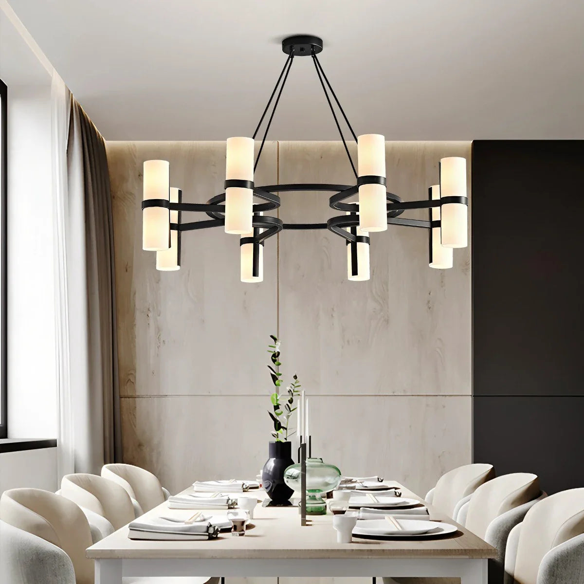 Feyran Nordic Creative Multi-Headed Round Chandelier
