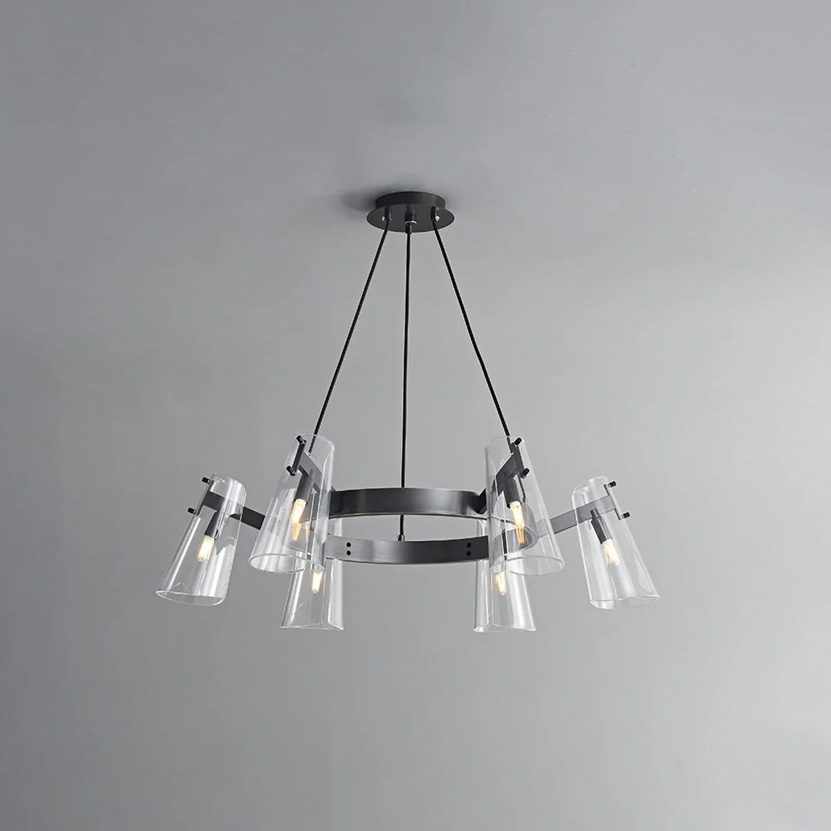 Feyran Modern All-Copper Acrylic Chandelier for Dining Room