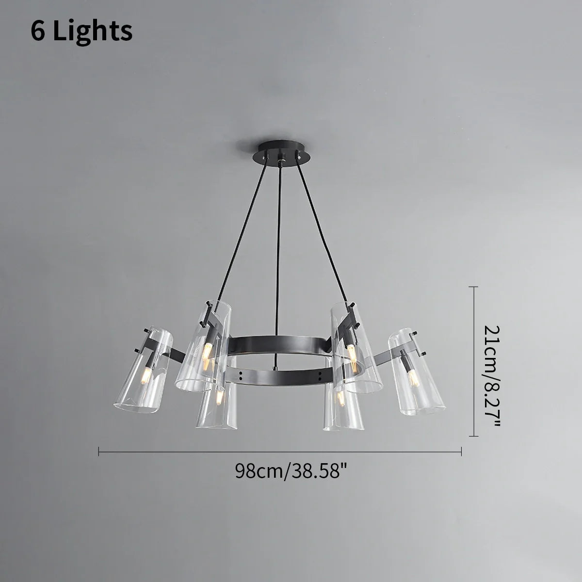 Feyran Modern All-Copper Acrylic Chandelier for Dining Room