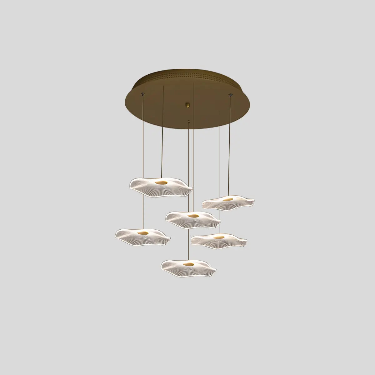 Feyran Rotasu Lotus Leaf Staircase Chandelier