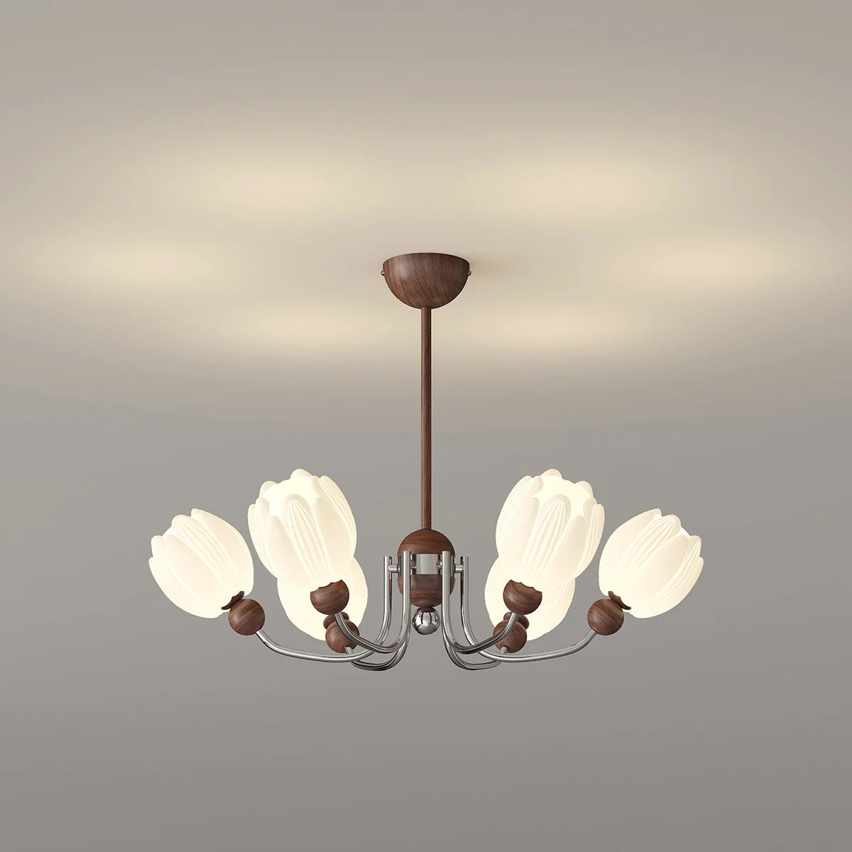 Feyran French Retro Flower Chandelier for Living Room