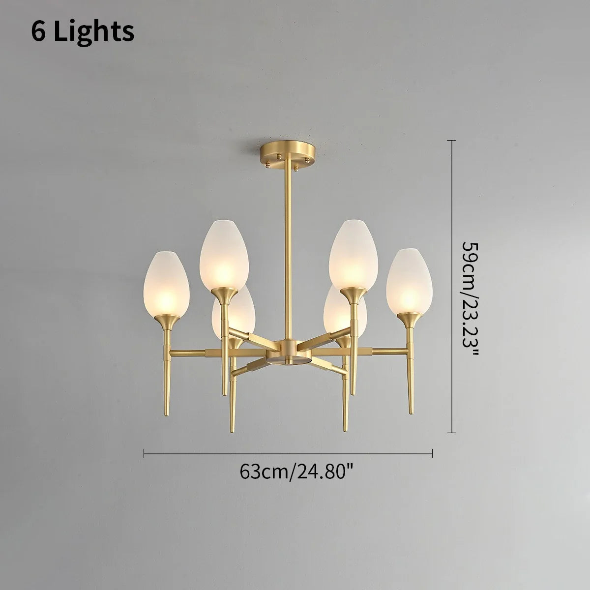 Feyran American All-Copper Bud Glass Chandelier