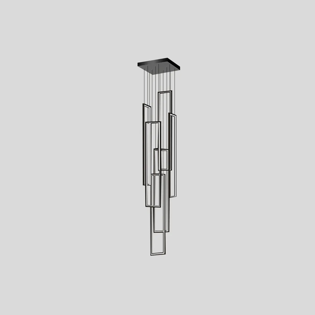 Feyran Aldarj Rectangular LED Staircase Chandelier