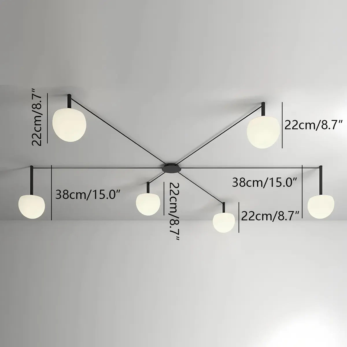 Feyran Custom Frosted Glass Globe Ceiling Light