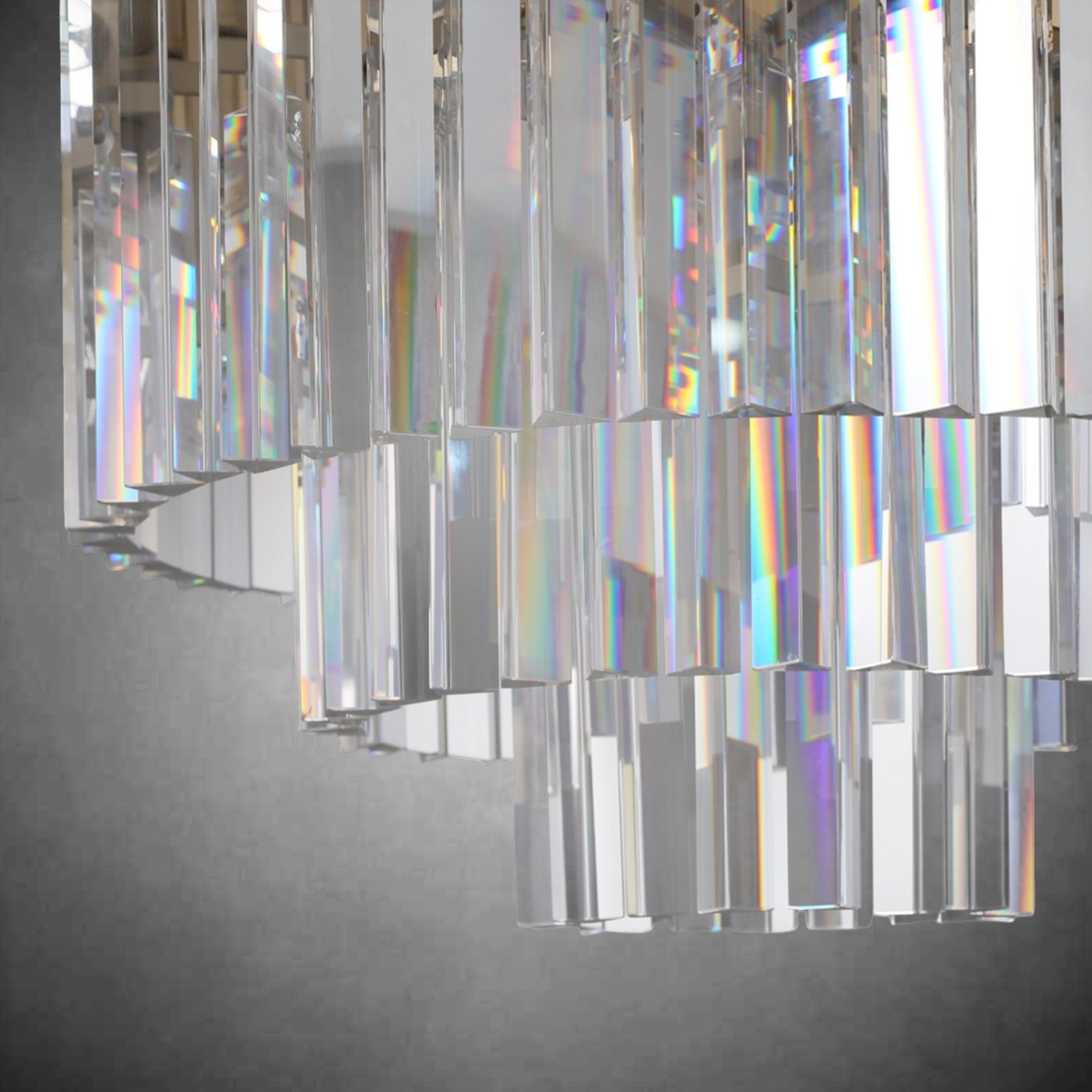 Odiana Series K9 Crystal Tiered Round Chandelier 19" 31" 43" Chandelier For Living Room Dinning Room