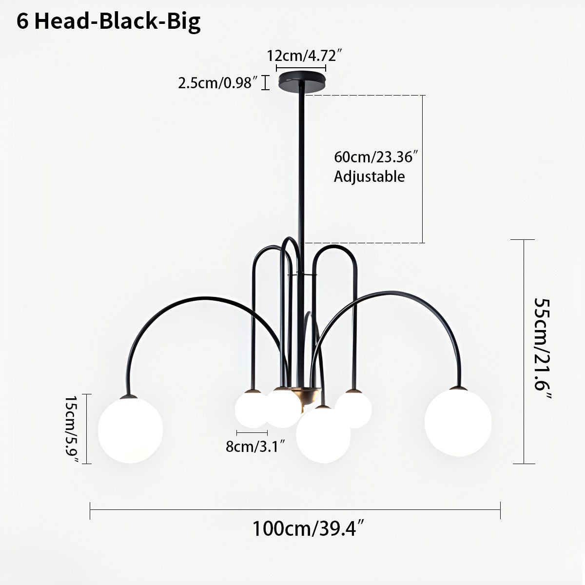 Feyran Avi Double Layer Glass Chandelier