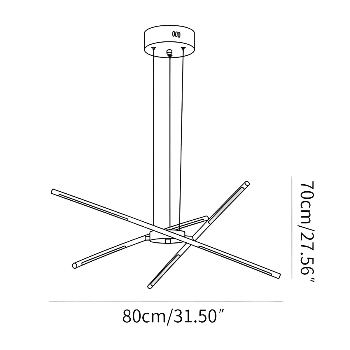 Feyran Rotatable LED Chandelier for Living Room