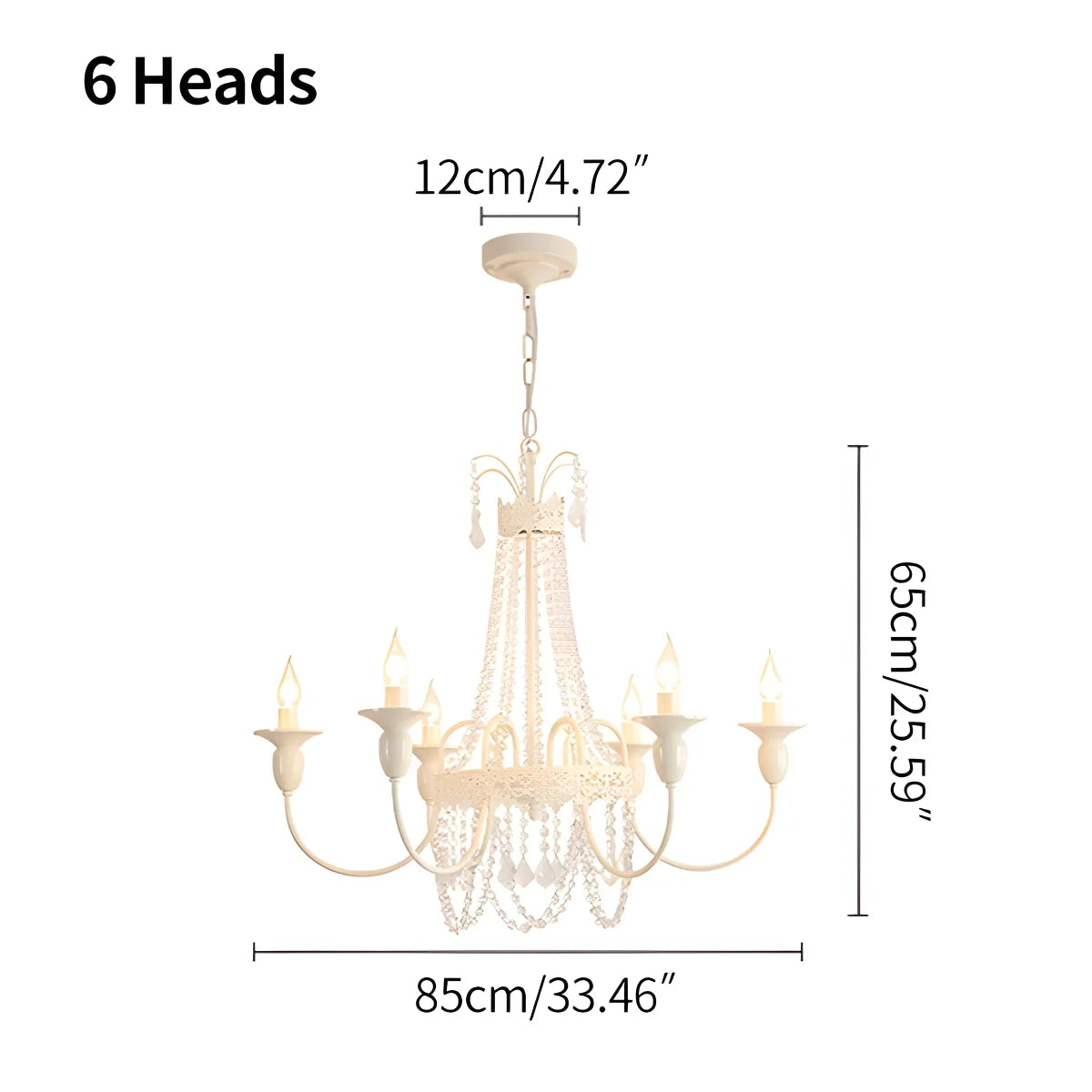 Feyran French Candle Crystal Chandelier