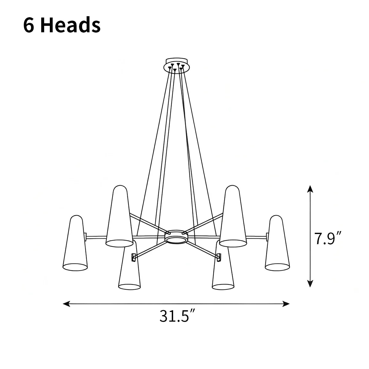 Feyran Montfaucon Chandelier for Living Room