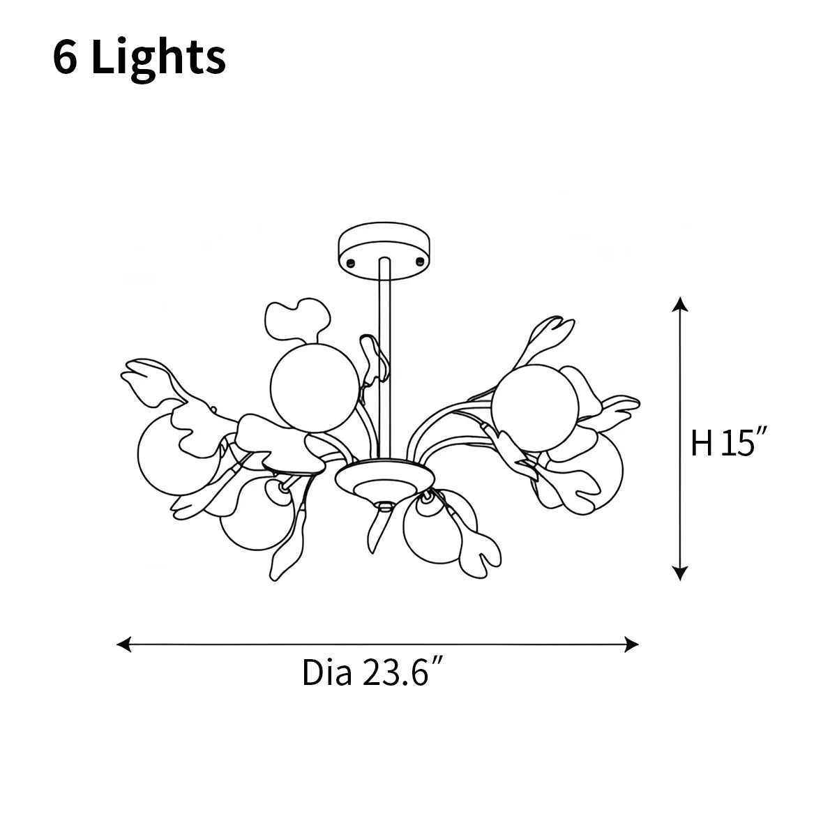 Feyran Thalassa Ginkgo Chandelier for Living Room