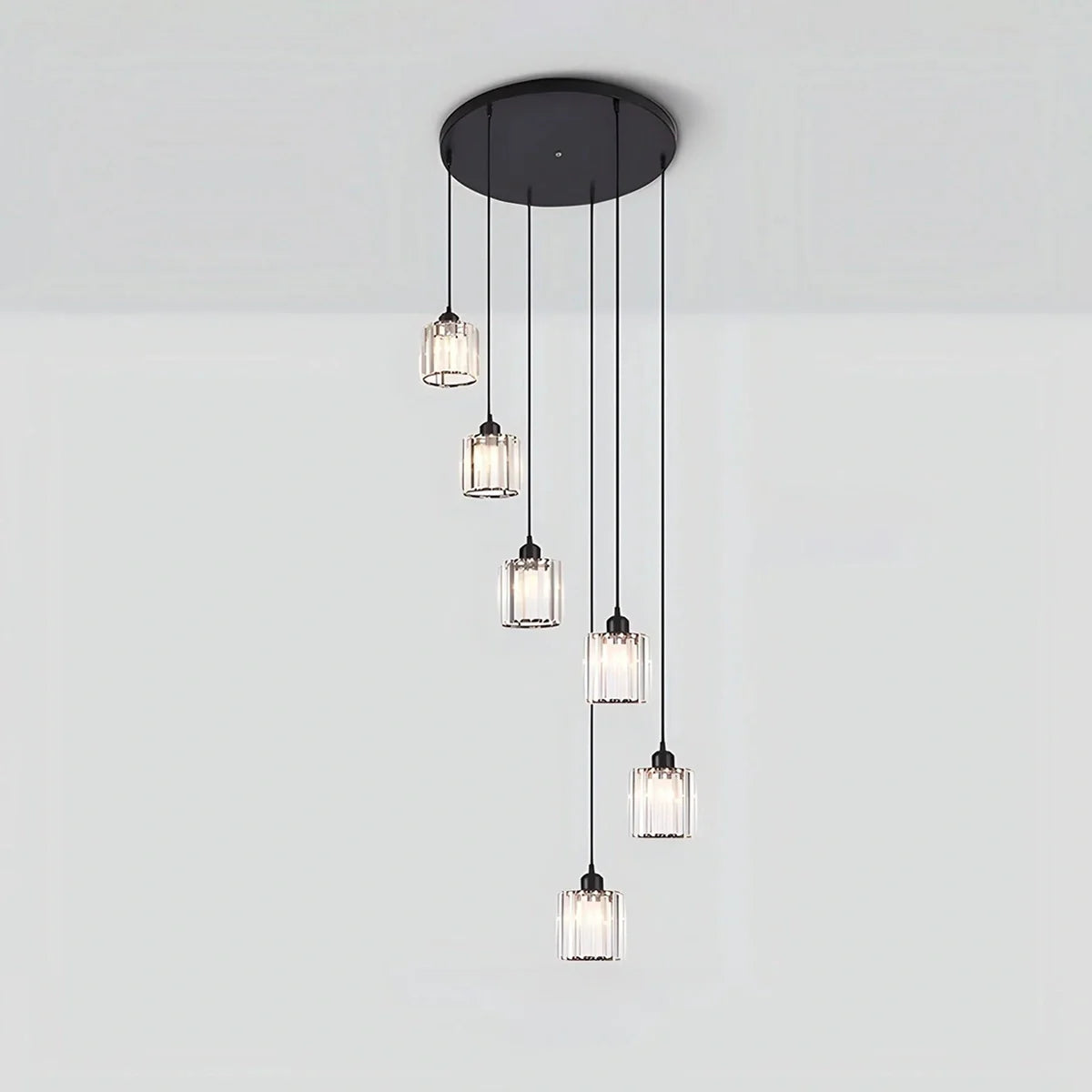 Feyran Kristy Modern Minimalist Glass Chandelier
