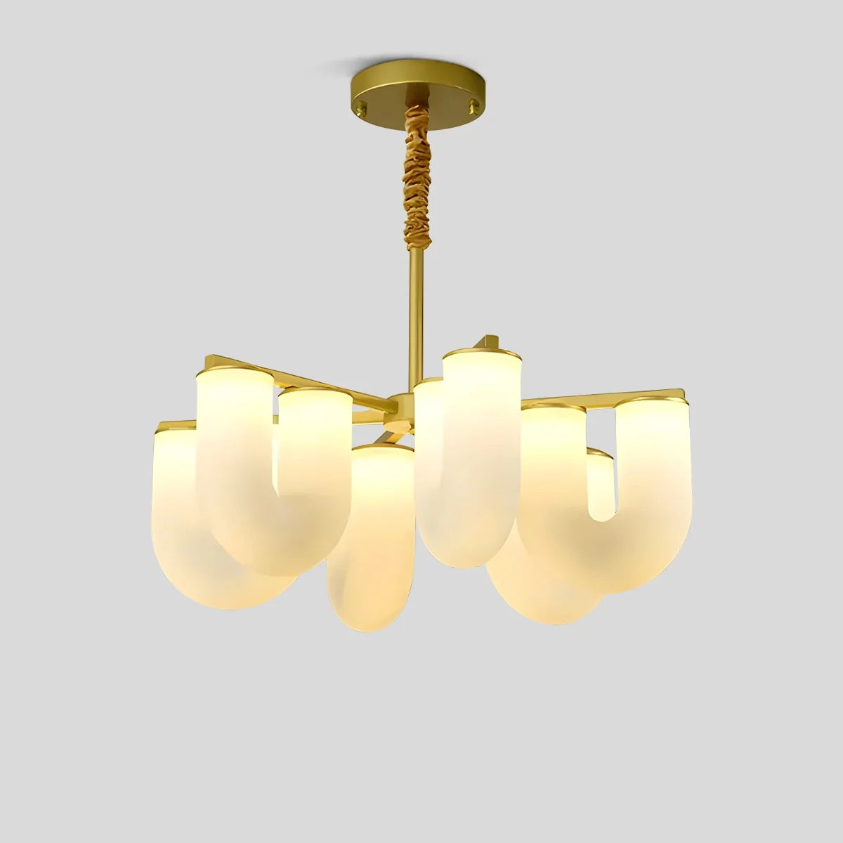 Feyran U-Shaped Milk Glass Chandelier