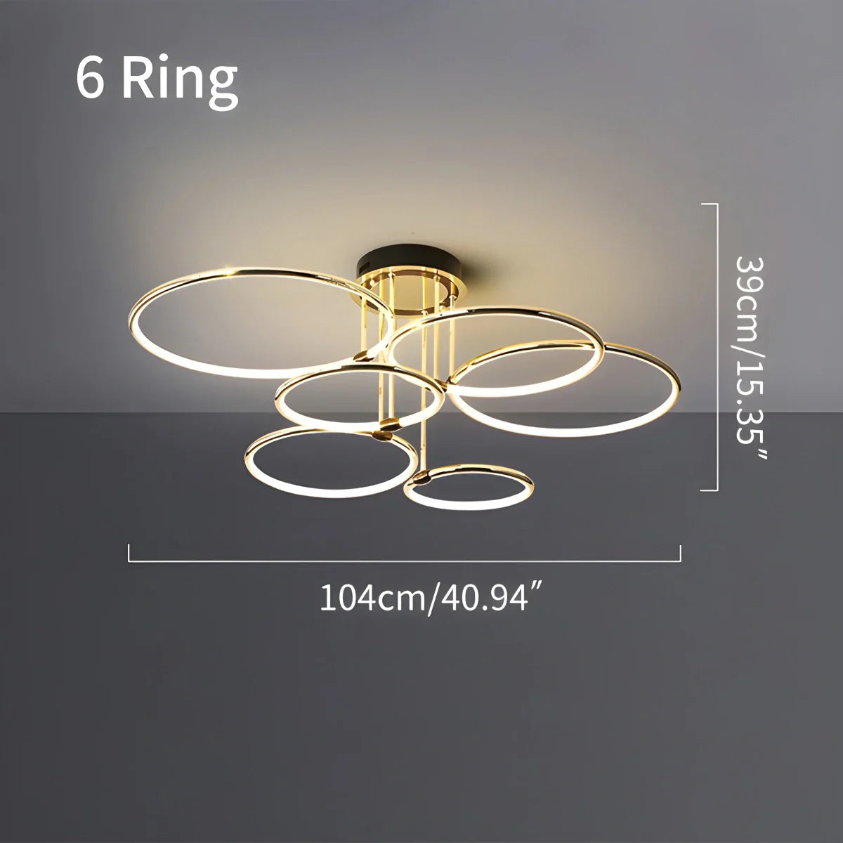Feyran Metal Circular Chandelier Ceiling Lamp